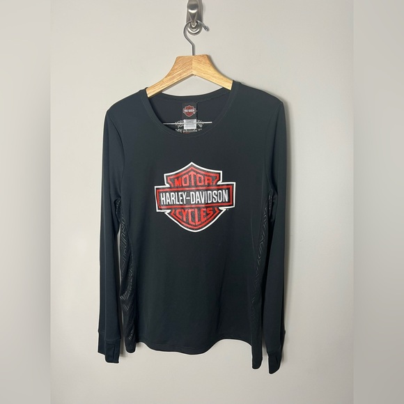 NEW Harley Davidson Motorcycles Womens Bar and Shield Long Sleeve Shirt 1044 - Picture 1 of 8